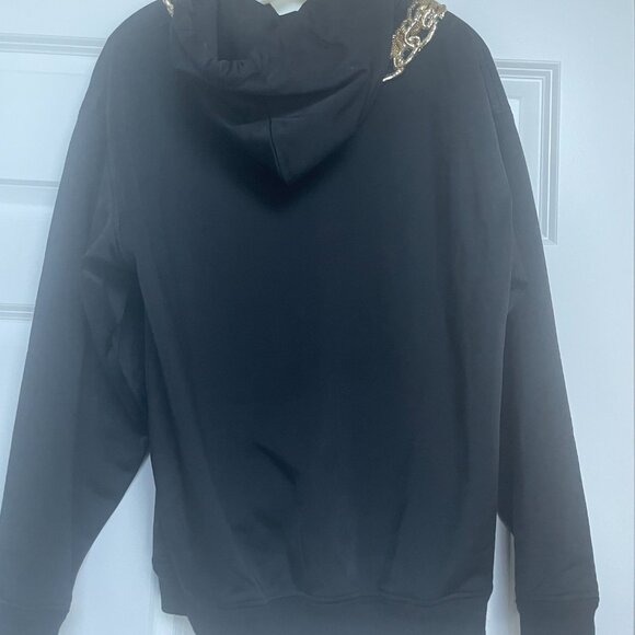 Men's size Small or Woman's Medium Moschino H&M black and gold hoodie - Picture 3 of 5